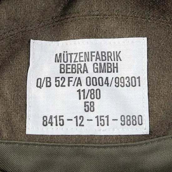 (12/3まで特価)ドイツ軍 OD ウィンターキャップ 新品 M46GN-