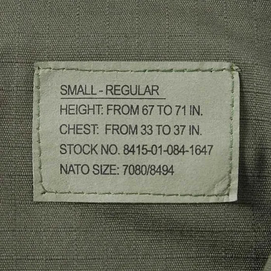 (11/8まで特価)U.S. OD リップストップ コンバットジャケット 新品 A1GN=