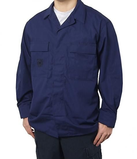 アメリカ沿岸警備隊 USCG ネイビー リップストップ ジャケット ロゴ刺繍入 新品 =