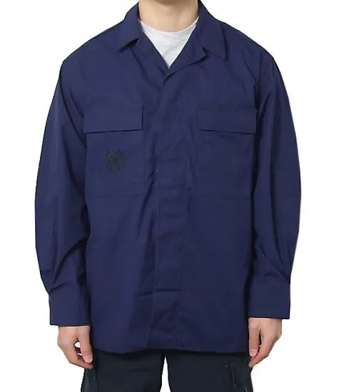 アメリカ沿岸警備隊 USCG ネイビー リップストップ ジャケット ロゴ刺繍入 新品 =