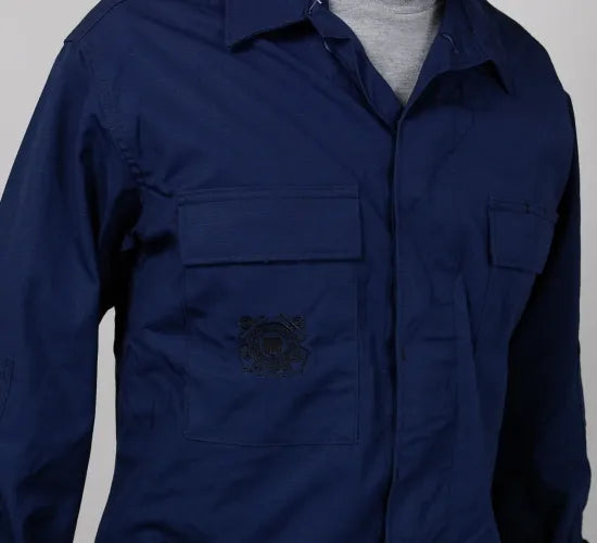 アメリカ沿岸警備隊 USCG ネイビー リップストップ ジャケット ロゴ刺繍入 新品 =