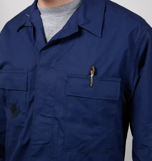 アメリカ沿岸警備隊 USCG ネイビー リップストップ ジャケット ロゴ刺繍入 新品 =