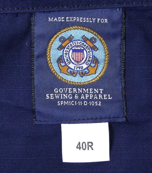 アメリカ沿岸警備隊 USCG ネイビー リップストップ ジャケット ロゴ刺繍入 新品 =