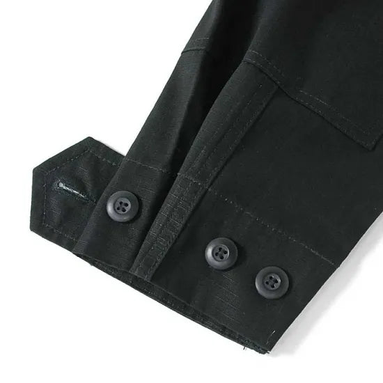 U.S. ブラック リップストップ コンバットジャケット 新品 A1BN=