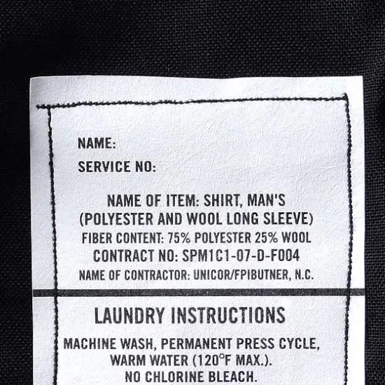 アメリカ海軍 U.S.NAVY ブラック 長袖ドレスシャツ 新品 A15N=