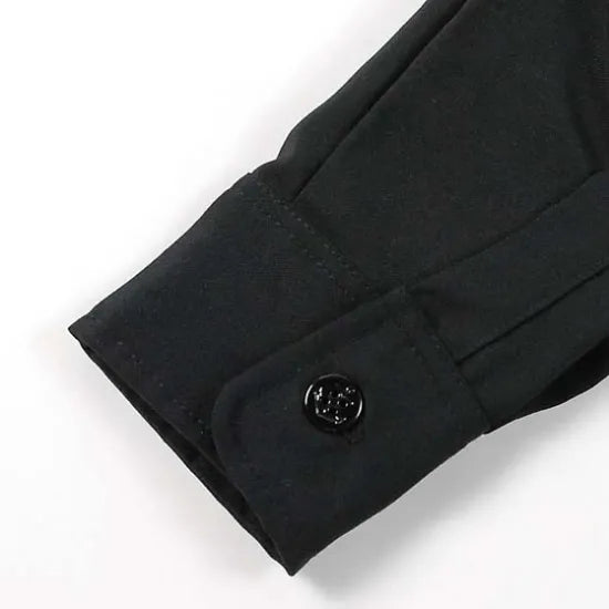 アメリカ海軍 U.S.NAVY ブラック 長袖ドレスシャツ 新品 A15N=