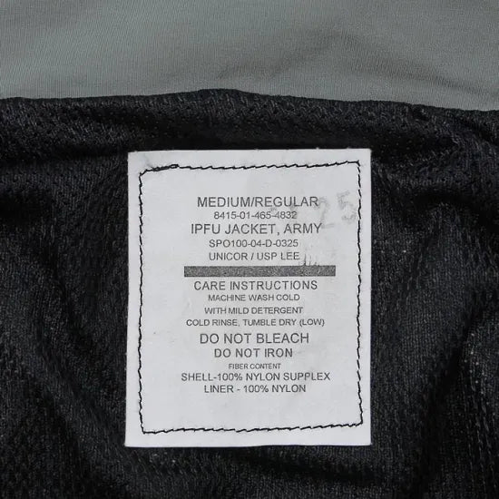 アメリカ軍 U.S.ARMY グレー 前期型 IPFU トレーニングジャケット 新品 A78N=