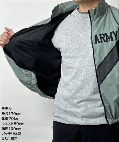 アメリカ軍 U.S.ARMY グレー 前期型 IPFU トレーニングジャケット 新品 A78N=