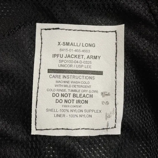 アメリカ軍 U.S.ARMY グレー 前期型 IPFU トレーニングジャケット 新品 A78N=