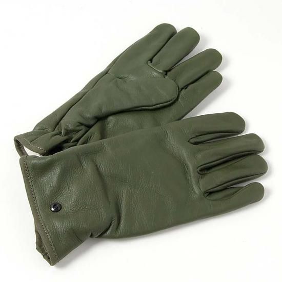 フランス軍 グリーン レザーグラブ 新品 75N-