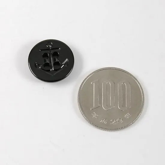 アメリカ海軍 U.S.NAVY ブラック イカリ ボタン 新品 ANCHOR-BTN-