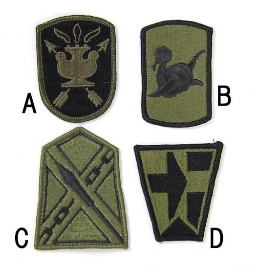 アメリカ軍 ミリタリー OD 部隊章ワッペン 新品 BRANCH-GN5-