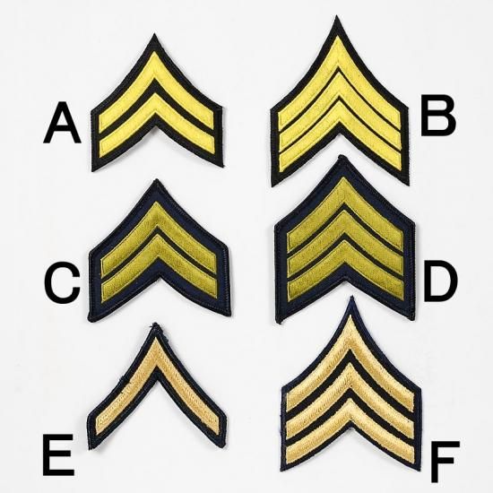 US.ポリス、階級章(ブラック)(新品)RANK-BBLC