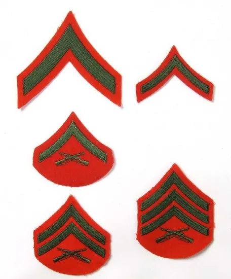 アメリカ海兵隊 USMC レッド 階級章ワッペン USED -