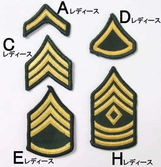 アメリカ陸軍 U.S.ARMY 階級章ワッペン USED -