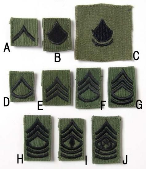 アメリカ軍 ミリタリー襟章ワッペン USED RANK-GU-S-