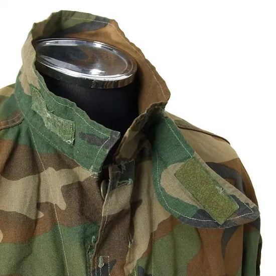 アメリカ軍 ウッドランドカモ エアクルー パイロットジャケット ワッペン付 USED A11CUW=