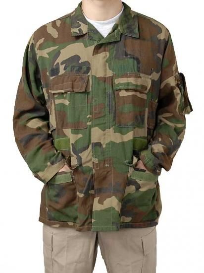 アメリカ軍 ウッドランドカモ ABDU エアクルー コンバットジャケット USED =