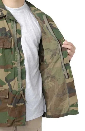 アメリカ軍 ウッドランドカモ ABDU エアクルー コンバットジャケット USED =