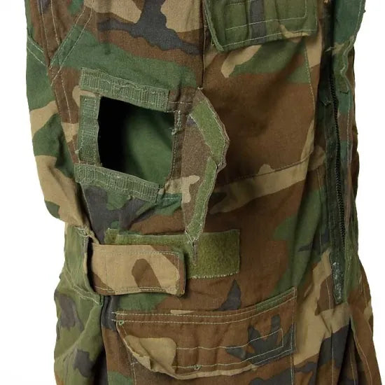 アメリカ軍 ウッドランドカモ ABDU エアクルー コンバットジャケット USED =