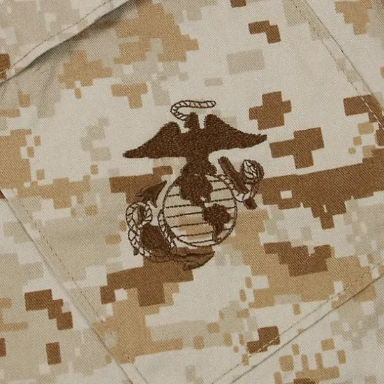 アメリカ海兵隊 USMC MCCUU デザート マーパット カモフラージュ コンバットジャケット ワッペン付 USED A25UW=