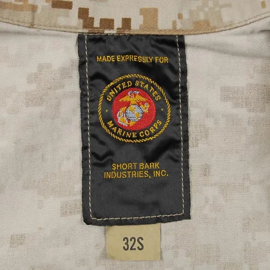 アメリカ海兵隊 USMC MCCUU デザート マーパット カモフラージュ コンバットジャケット ワッペン付 USED A25UW=