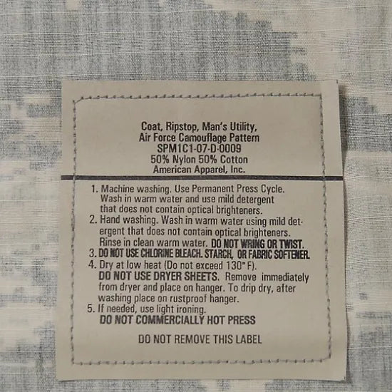 アメリカ空軍 USAF デジタルタイガーカモ リップストップ ABUジャケット 新品 A4NR=
