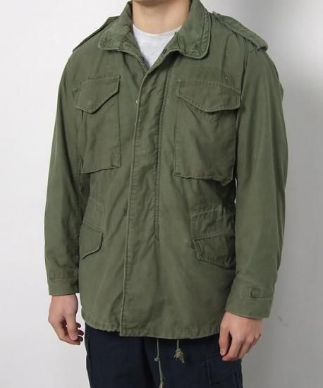 【訳あり】アメリカ軍 OD M-65 フィールドジャケット(USED)A5UD