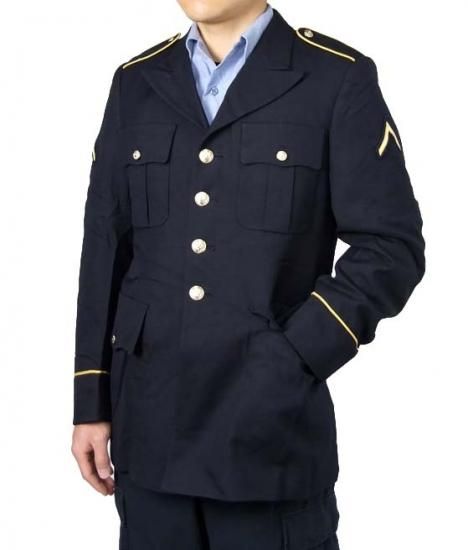 アメリカ陸軍 U.S.ARMY ブラック ドレスジャケット 階級章付 USED