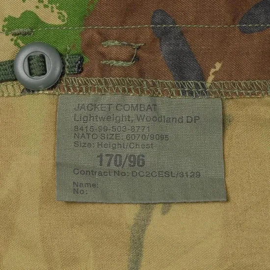 イギリス軍 DPM カモフラージュ ライトウェイト コンバットジャケット USED B23U=