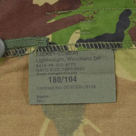イギリス軍 DPM カモフラージュ ライトウェイト コンバットジャケット ワッペン付 USED =