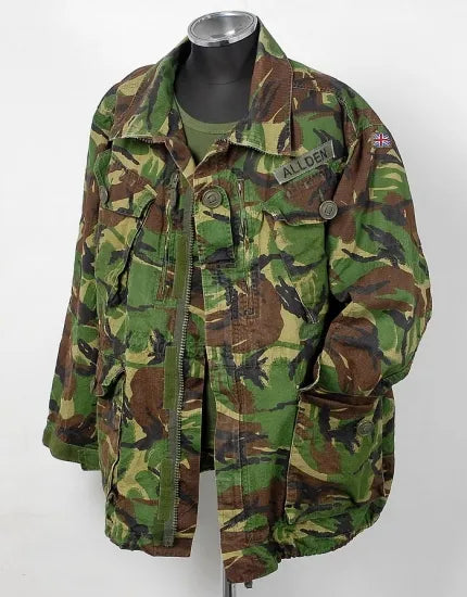 イギリス軍 DPM カモフラージュ ワッペン付 6ポケット コンバットスモックジャケット USED B34UW