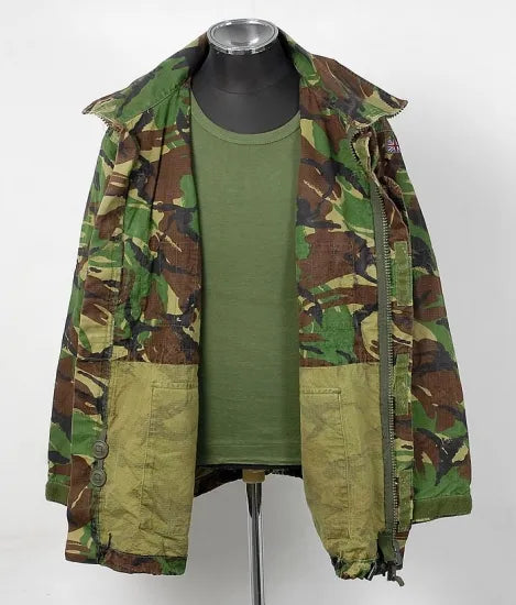 イギリス軍 DPM カモフラージュ ワッペン付 6ポケット コンバットスモックジャケット USED B34UW