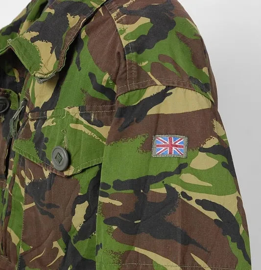 イギリス軍 DPM カモフラージュ ワッペン付 6ポケット コンバットスモックジャケット USED B34UW