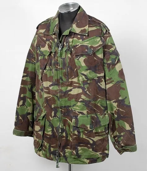 イギリス軍 DPM カモフラージュ ワッペン付 6ポケット コンバットスモックジャケット USED B34UW