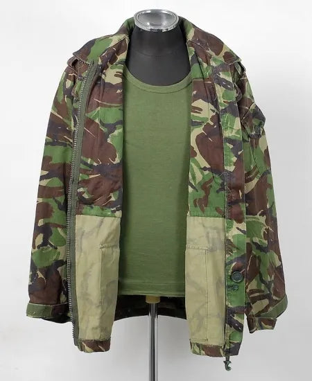 イギリス軍 DPM カモフラージュ ワッペン付 6ポケット コンバットスモックジャケット USED B34UW