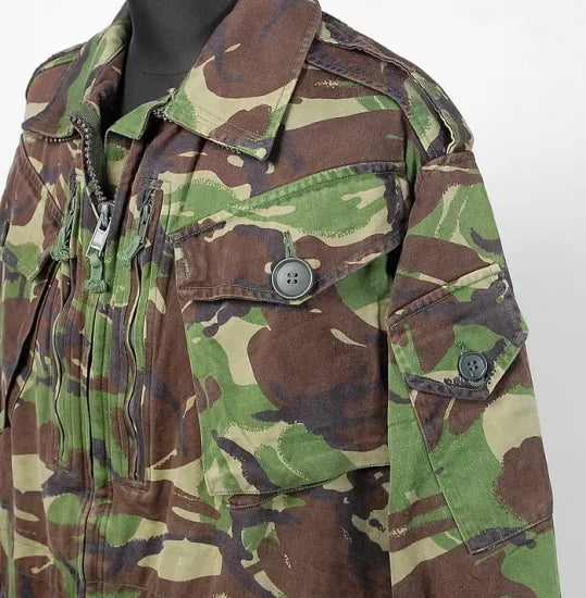イギリス軍 DPM カモフラージュ ワッペン付 6ポケット コンバットスモックジャケット USED B34UW