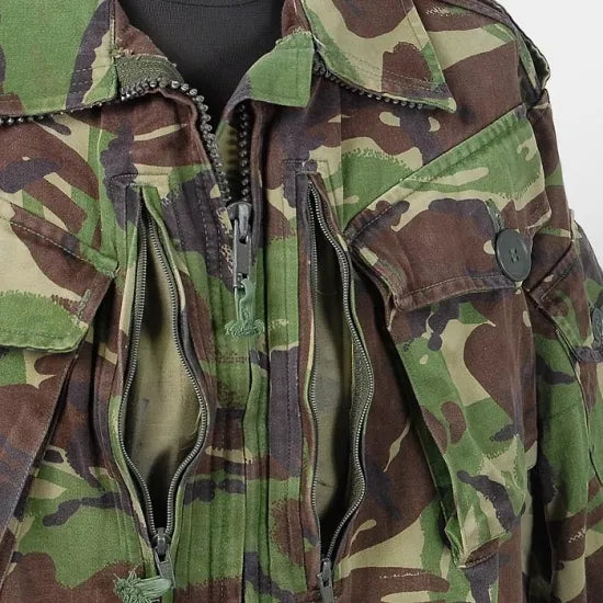 イギリス軍 DPM カモフラージュ ワッペン付 6ポケット コンバットスモックジャケット USED B34UW