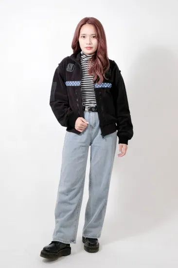 【スモール特価】イギリス警察 POLICE ブラック フリースジャケット USED B48U-SB=