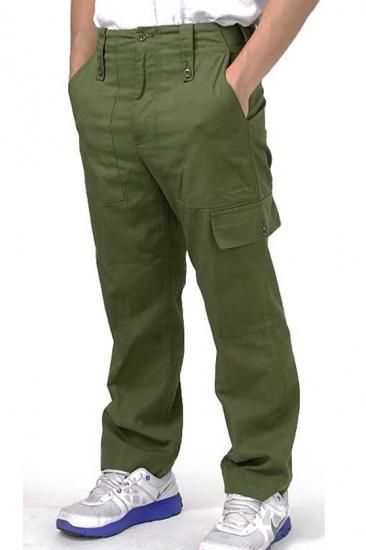 イギリス軍 OD ベイカーパンツ サイドポケット付 USED 201U-