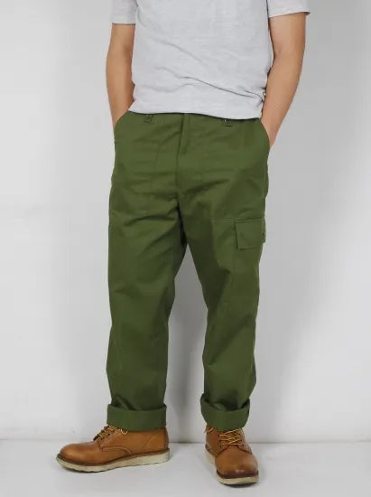 イギリス軍 OD ベイカーパンツ サイドポケット付 USED 201U-