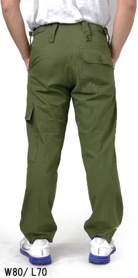 イギリス軍 OD ベイカーパンツ サイドポケット付 USED 201U-