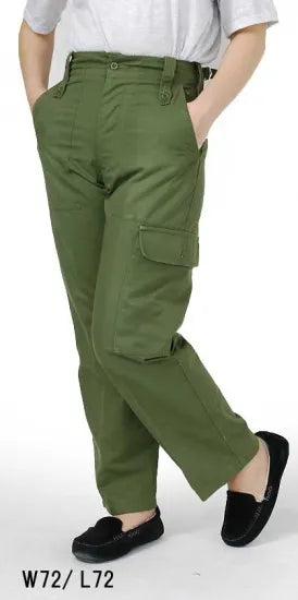 イギリス軍 OD ベイカーパンツ サイドポケット付 USED 201U-