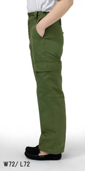 イギリス軍 OD ベイカーパンツ サイドポケット付 USED 201U-