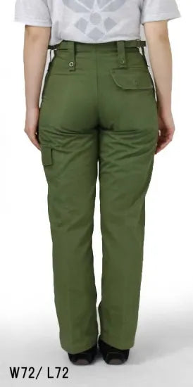 イギリス軍 OD ベイカーパンツ サイドポケット付 USED 201U-