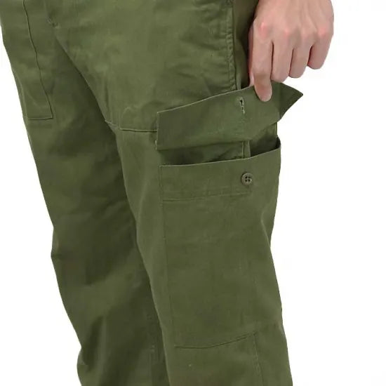 イギリス軍 OD ベイカーパンツ サイドポケット付 USED 201U-