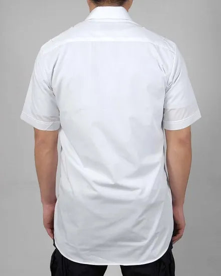 イギリス消防 ファイアー&レスキュー ホワイト 半袖ワークシャツ 新品 =