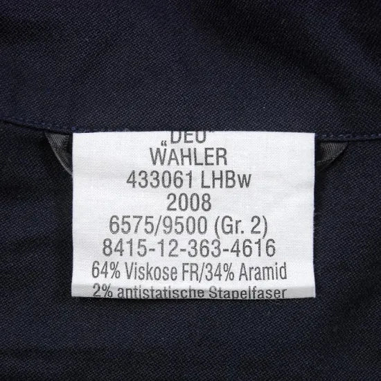 ドイツ海軍 ダークネイビー アラミド デッキジャケット USED G42U