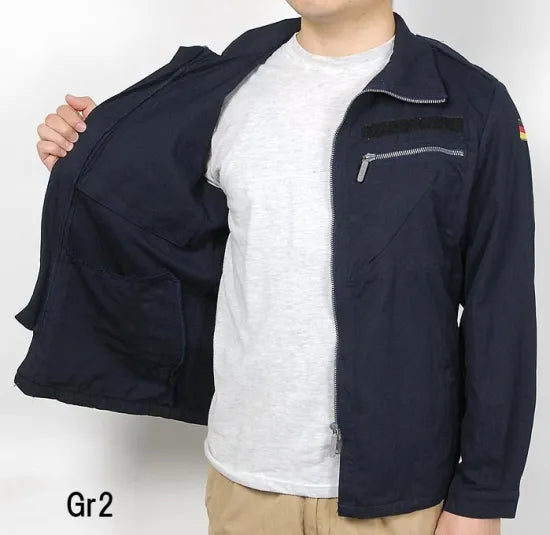 ドイツ海軍 ダークネイビー アラミド デッキジャケット USED G42U