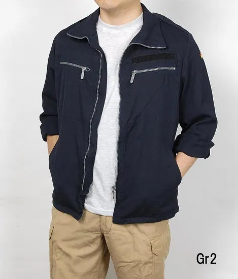 ドイツ海軍 ダークネイビー アラミド デッキジャケット USED G42U